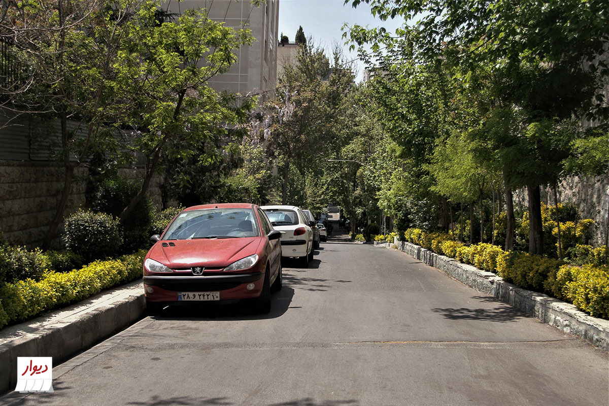 عکس خیابان در محله زعفرانیه تهران
