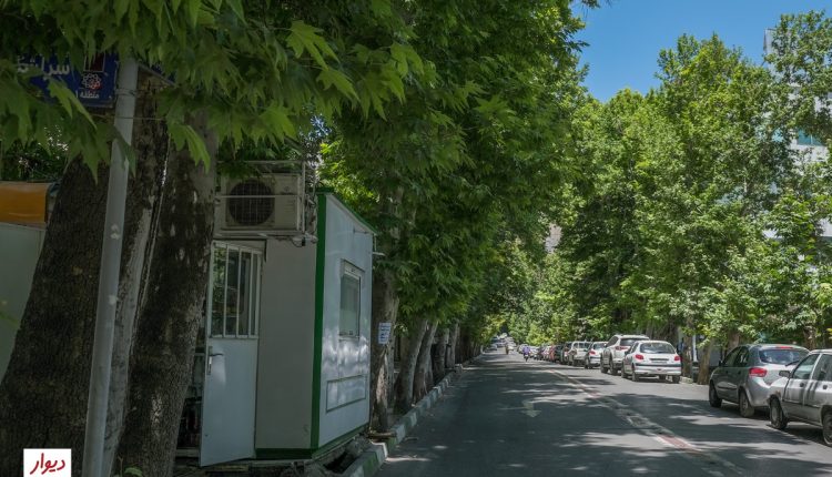 خیابان در محله زعفرانیه تهران